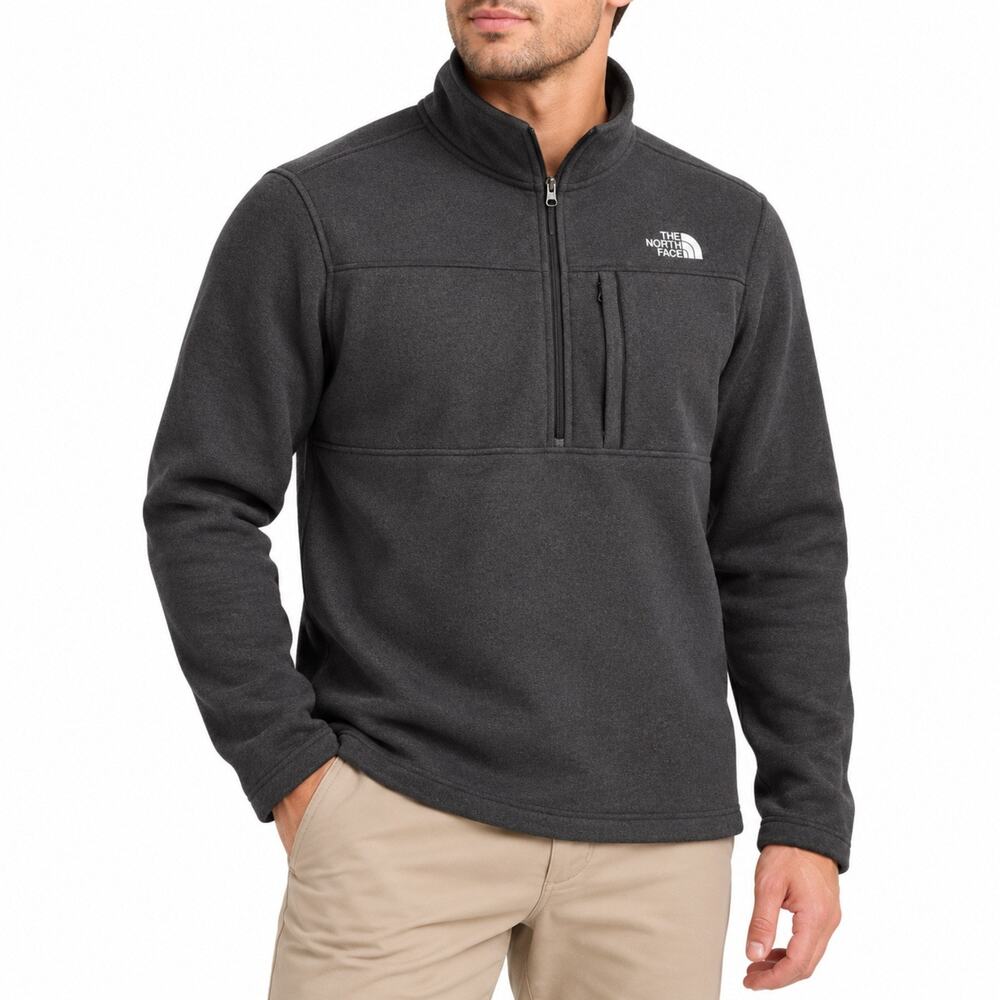 NWT The North Face Gavel Pike 1/4 Zip Fleece TNF Black Heather Men's M